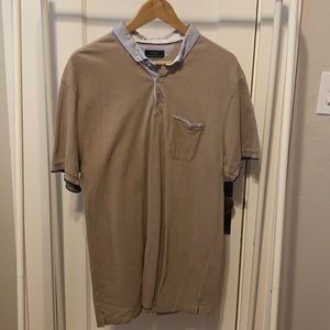 Zara Men’s Polo Accent Collar SZ XXL